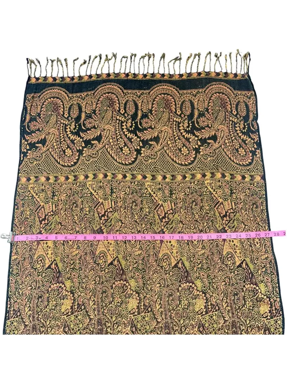 Vintage Dark Academia Paisley Pashmina